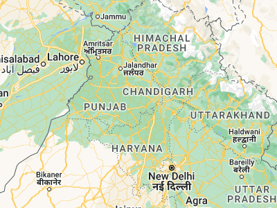 Map showing location of Nābha (30.37475, 76.15077)