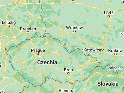 Map showing location of Náchod (50.4167, 16.16289)