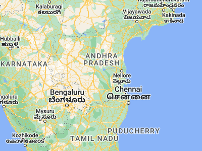 Map showing location of Nāgireddipalli (14.26667, 79.1)