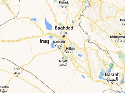 Map showing location of Nāḩīyat Saddat al Hindīyah (32.71557, 44.27857)