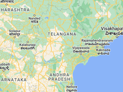 Map showing location of Nalgonda (17.05, 79.26667)