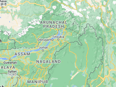 Map showing location of Nāmrup (27.19395, 95.31929)