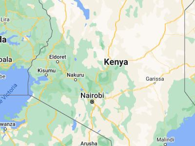 Map showing location of Nanyuki (0.01667, 37.07283)