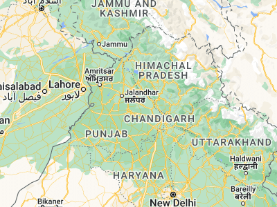 Map showing location of Nawāshahr (31.12612, 76.11633)