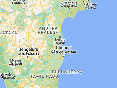 Map showing location of Nāyudupeta (13.9, 79.9)