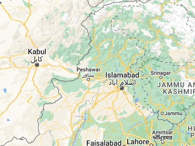 Map showing location of Noorābād (34.25195, 71.96656)