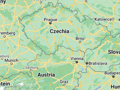 Map showing location of Nová Bystřice (49.01926, 15.10316)