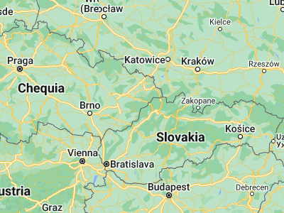 Map showing location of Nový Hrozenkov (49.33697, 18.19793)