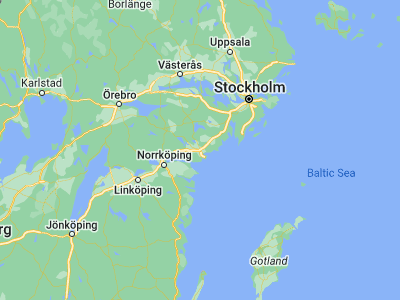 Map showing location of Nyköping (58.753, 17.00788)