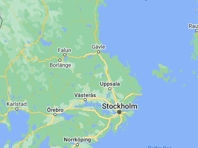 Map showing location of Östervåla (60.18333, 17.18333)