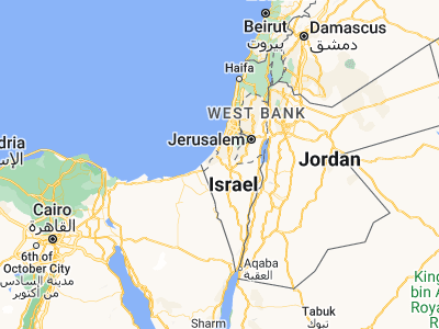 Map showing location of Ofaqim (31.3141, 34.62025)