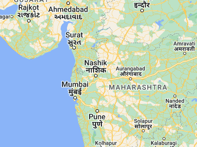 Map showing location of Ojhar (20.1, 73.93333)