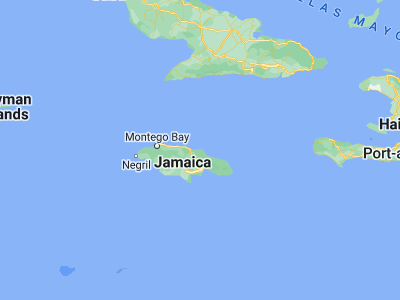 Map showing location of Oracabessa (18.40319, -76.94641)