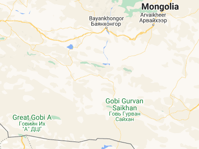 Map showing location of Örgön (44.73637, 100.39135)