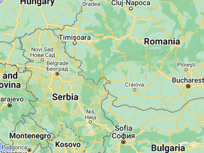 Map showing location of Orşova (44.72528, 22.39611)