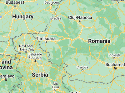 Map showing location of Oţelu Roşu (45.53333, 22.36667)