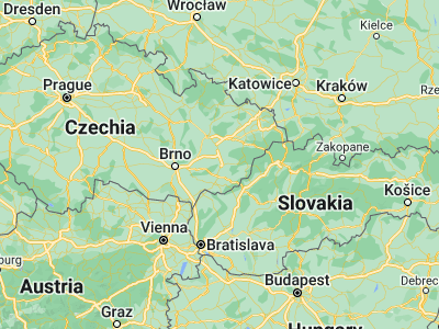 Map showing location of Otrokovice (49.21667, 17.51667)