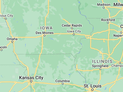 Map showing location of Ottumwa (41.02001, -92.4113)