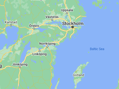 Map showing location of Oxelösund (58.67057, 17.10152)