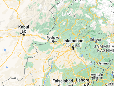 Map showing location of Pabbi (34.01056, 71.79889)