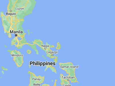 Map showing location of Pandan (14.0453, 124.1694)