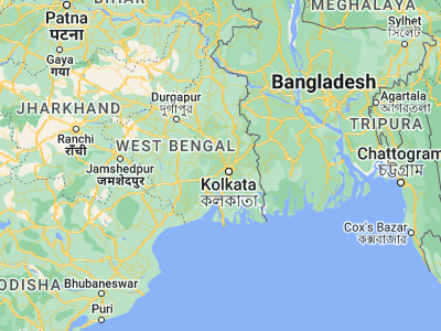 Map showing location of Parbatipur (22.6625, 88.22222)