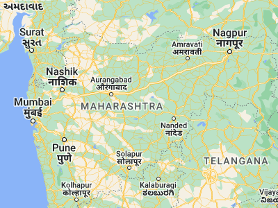 Map showing location of Partūr (19.6, 76.21667)