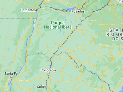 Map showing location of Paso de los Libres (-29.71311, -57.08991)