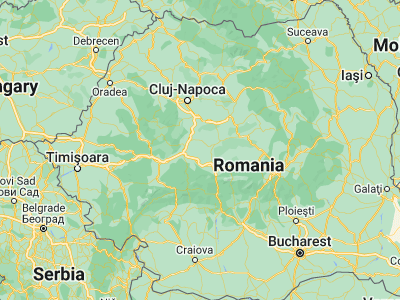 Map showing location of Păuca (46.01667, 23.9)