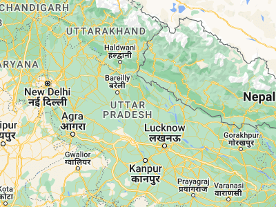 Map showing location of Pawāyan (28.06626, 80.10305)