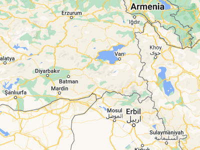 Map showing location of Pervari (37.93573, 42.54927)