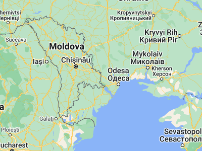 Map showing location of Pervomaisc (46.73389, 29.95861)