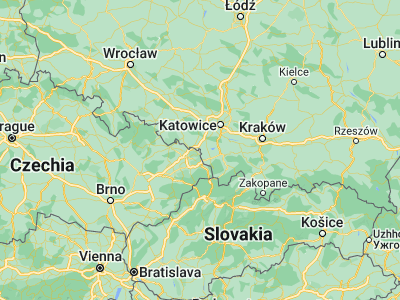 Map showing location of Petrovice u Karviné (49.89587, 18.54779)