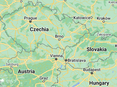 Map showing location of Pohořelice (48.98119, 16.52445)