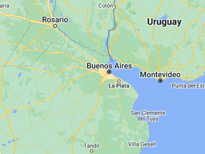 Map showing location of Pontevedra (-34.74974, -58.68696)