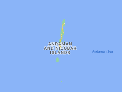 Map showing location of Port Blair (11.66667, 92.75)