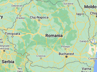 Map showing location of Porumbacu de Jos (45.75, 24.45)