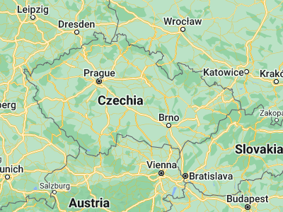 Map showing location of Přibyslav (49.57684, 15.73855)