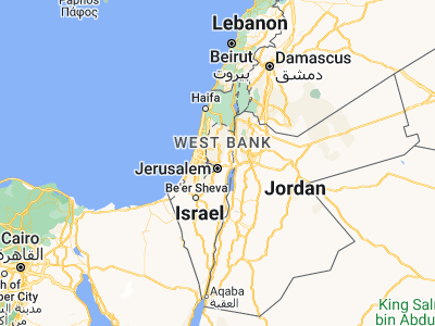 Map showing location of Qalandiyā (31.86289, 35.20816)