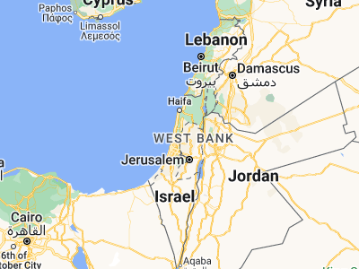 Map showing location of Qalansuwa (32.28493, 34.98106)