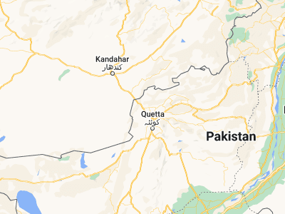 Map showing location of Qila Abdullāh (30.72917, 66.66083)