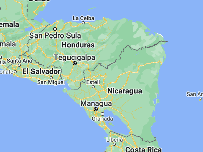 Map showing location of Quilalí (13.56695, -86.026)