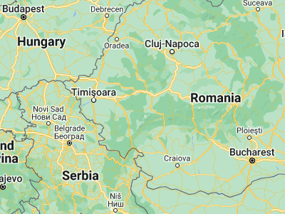 Map showing location of Răchitova (45.6, 22.75)