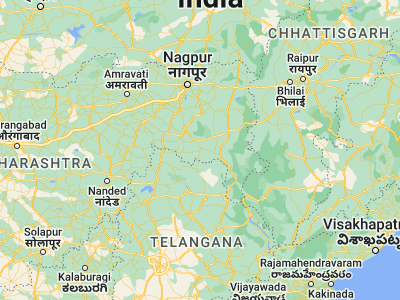 Map showing location of Rājūra (19.78333, 79.36667)