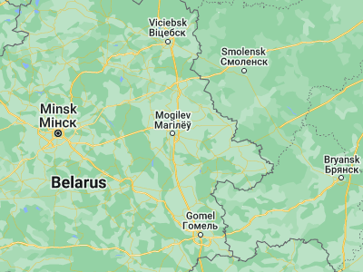 Map showing location of Ramanavichy (53.8653, 30.5597)