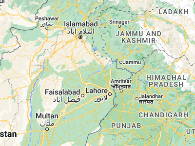 Map showing location of Rasūlnagar (32.32853, 73.78136)