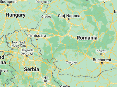 Map showing location of Râu de Mori (45.48333, 22.85)