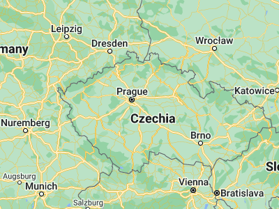 Map showing location of Říčany (49.99168, 14.65427)