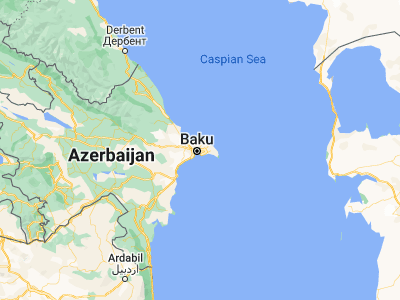 Map showing location of Sabunçu (40.4425, 49.94806)