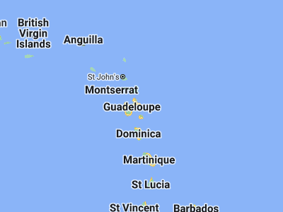 Map showing location of Saint-François (16.25264, -61.27414)